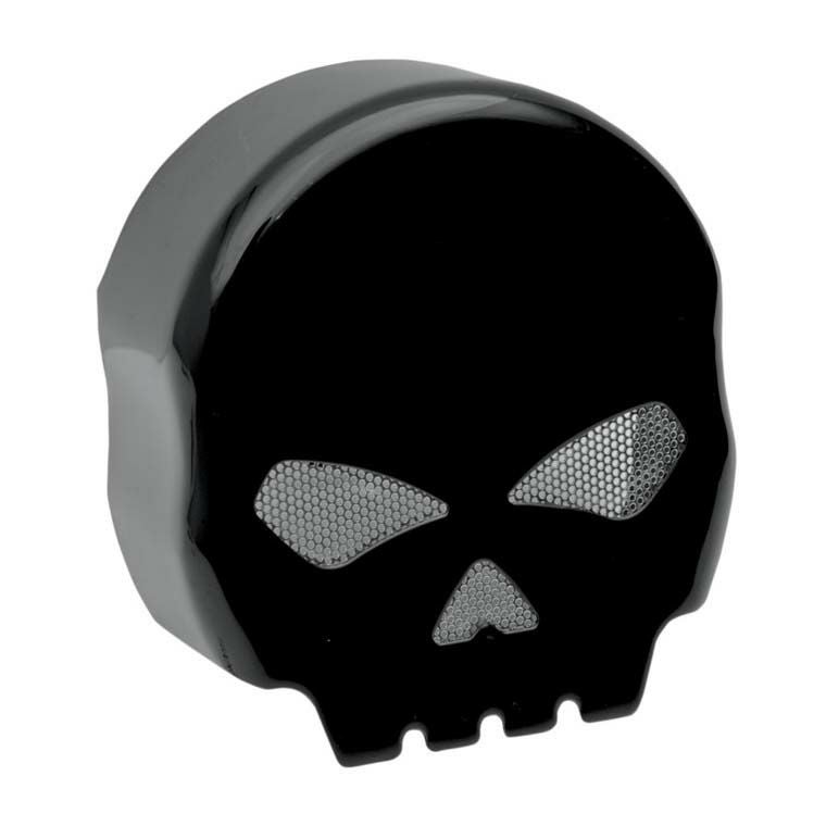 Drag Specialties　ホーンカバー・スカル・プロファイル　（ブラック）-01
