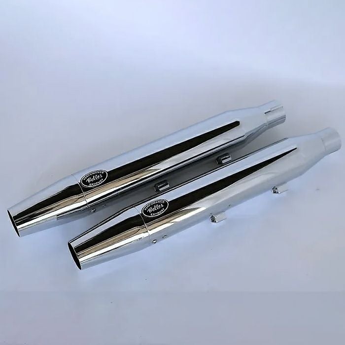 ベルズパフォーマンスマフラー JMCA車検対応 (クローム/テーパード)2