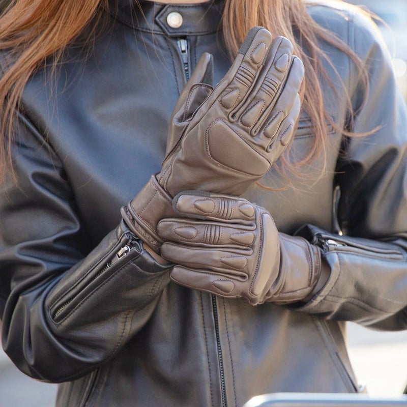 DEGNER デグナー レディース ソフトパッド レザーグローブ ブラウン