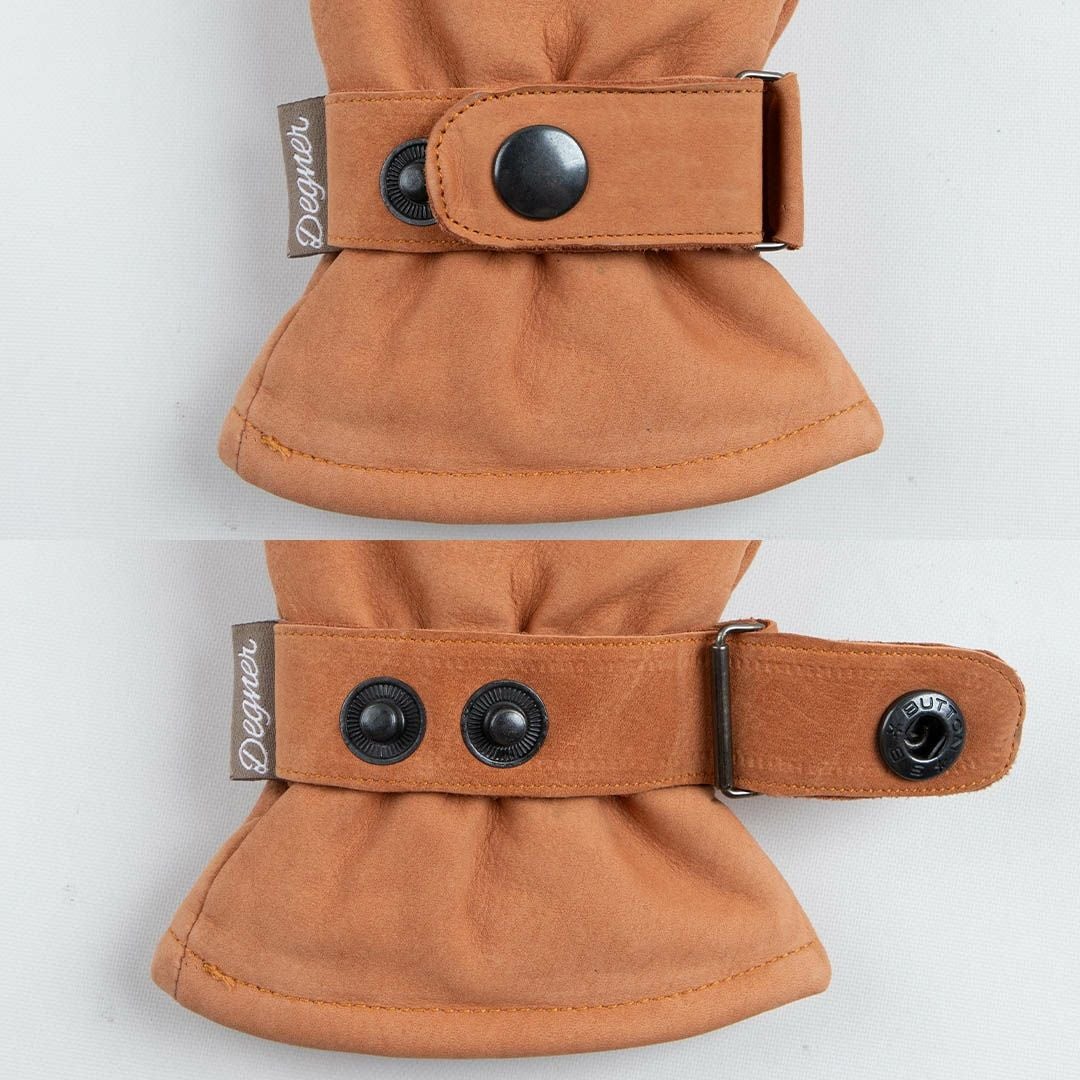 DEGNER デグナー レディース ウインター レザーグローブ キャメル 5