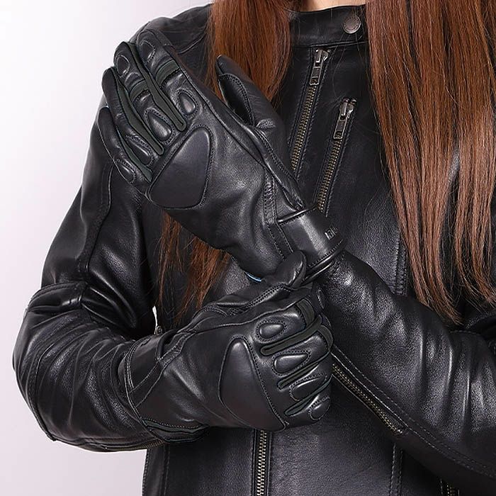 DEGNER デグナー レディース ソフトパッド レザーグローブ ブラック