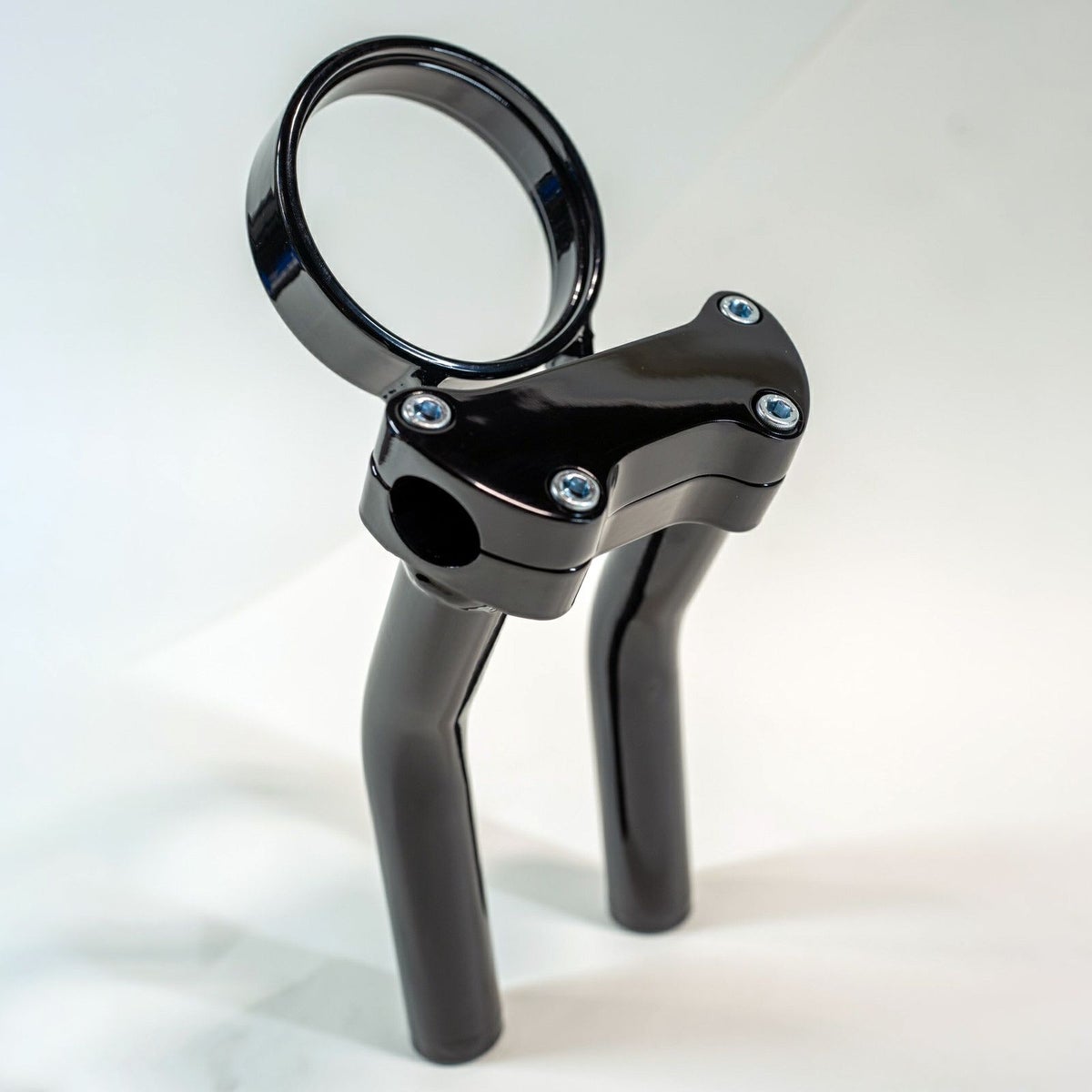 アジャスタブルゲージマウント付 6インチ・プルバックライザー (グロスブラック)1