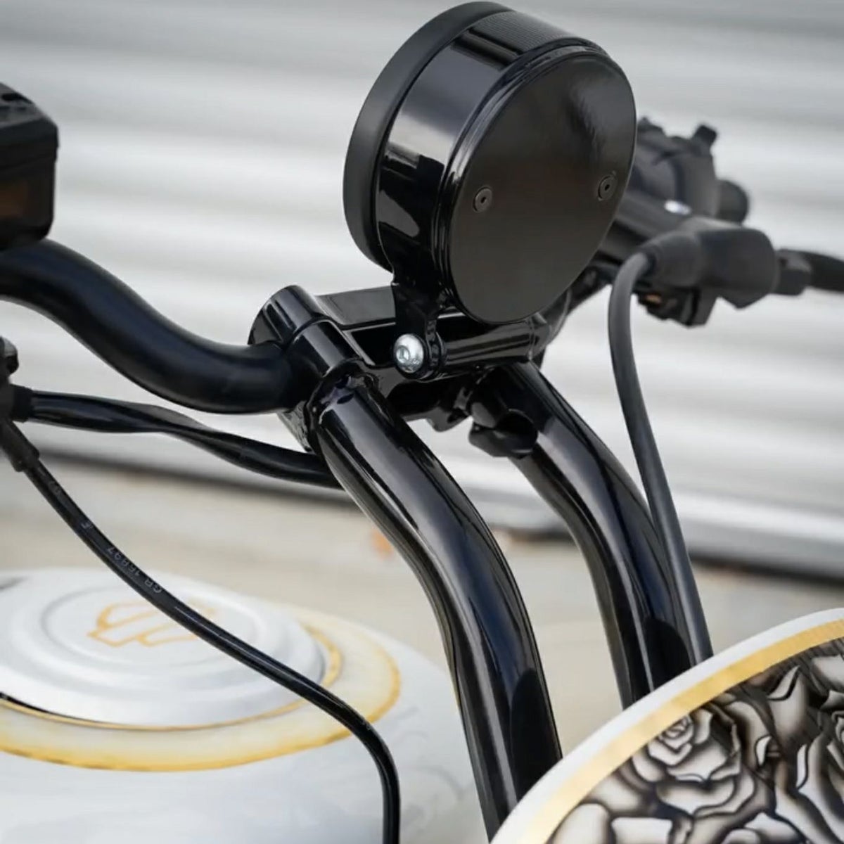 ナイトスターS RH975S ゲージマウント付・10インチ プルバックライザー (グロスブラック)