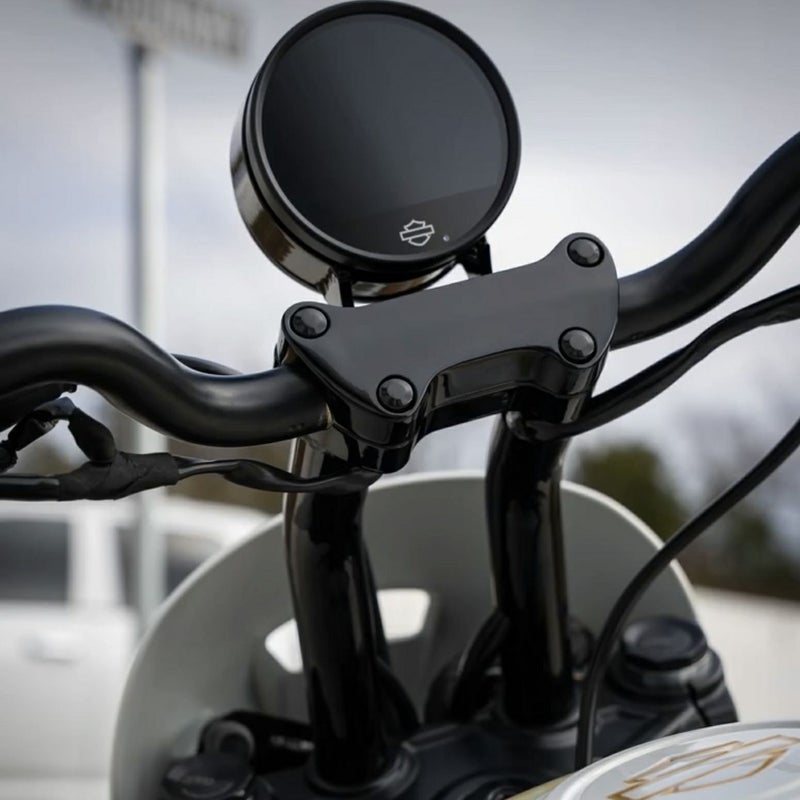 ナイトスター RH975 ゲージマウント付・10インチ プルバックライザー (グロスブラック)