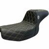  Saddlemen SDC パフォーマンスグリッパーシート ゴールドステッチ パッセンジャーゲル入り FXR 