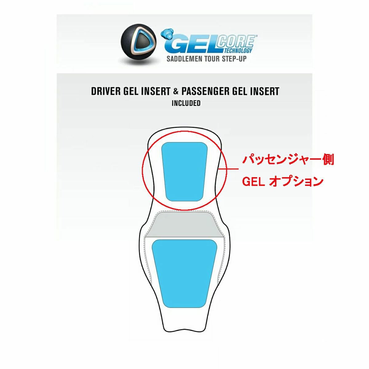  Saddlemen SDC パフォーマンスグリッパーシート ゴールドステッチ パッセンジャーゲル入り FXR 