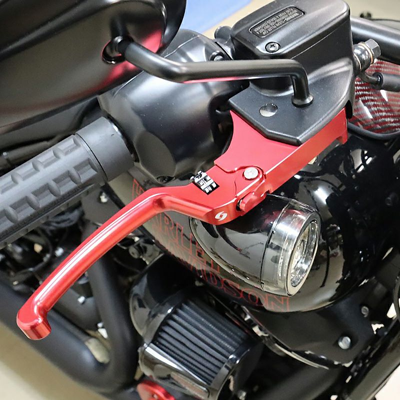 アジャスタブルレバーセット スタンダードタイプ (レッド/シルバー)