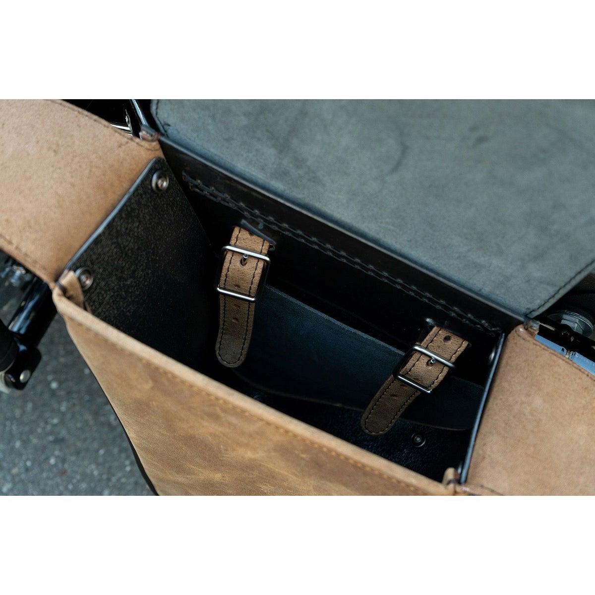 SB-15A レザー リジッドサドルバッグ 5L (ビンテージブラウン)6