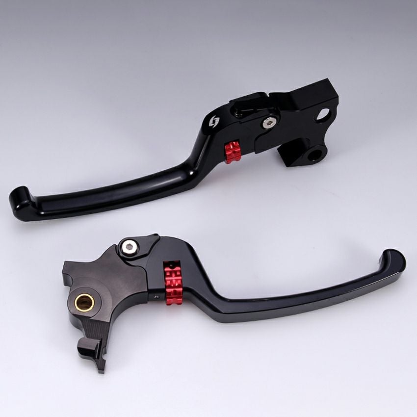 スポーツスター アジャスタブルレバーセット スタンダードタイプ (ブラック/レッド)1