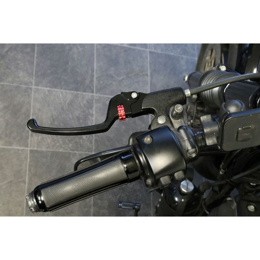 スポーツスター アジャスタブルレバーセット スタンダードタイプ (ブラック/レッド)2