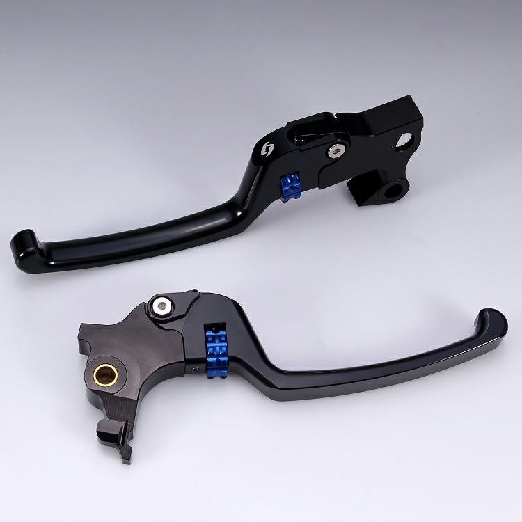 スポーツスター アジャスタブルレバーセット スタンダードタイプ (ブラック/ブルー)1