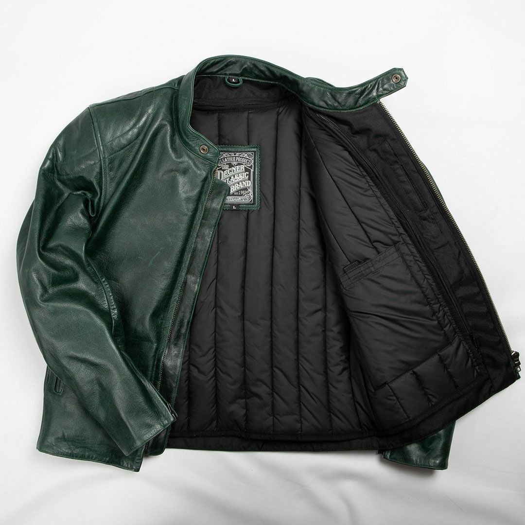 DEGNER デグナー ウインター レザー インナー付き ジャケット グリーン 2