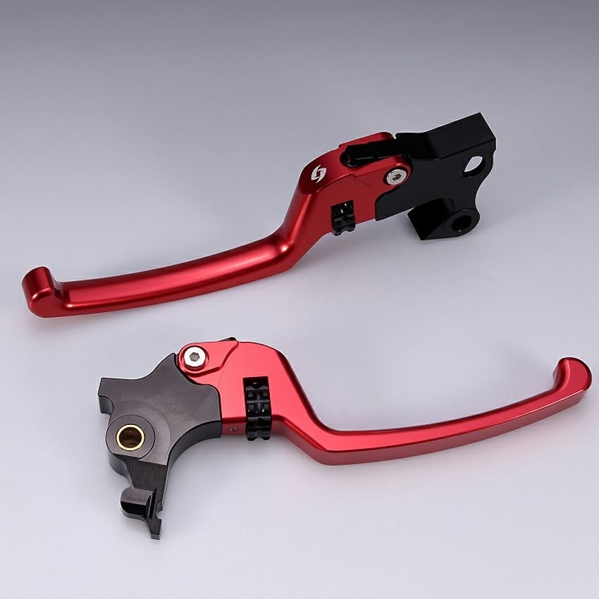 スポーツスター アジャスタブルレバーセット スタンダードタイプ (レッド/ブラック)1