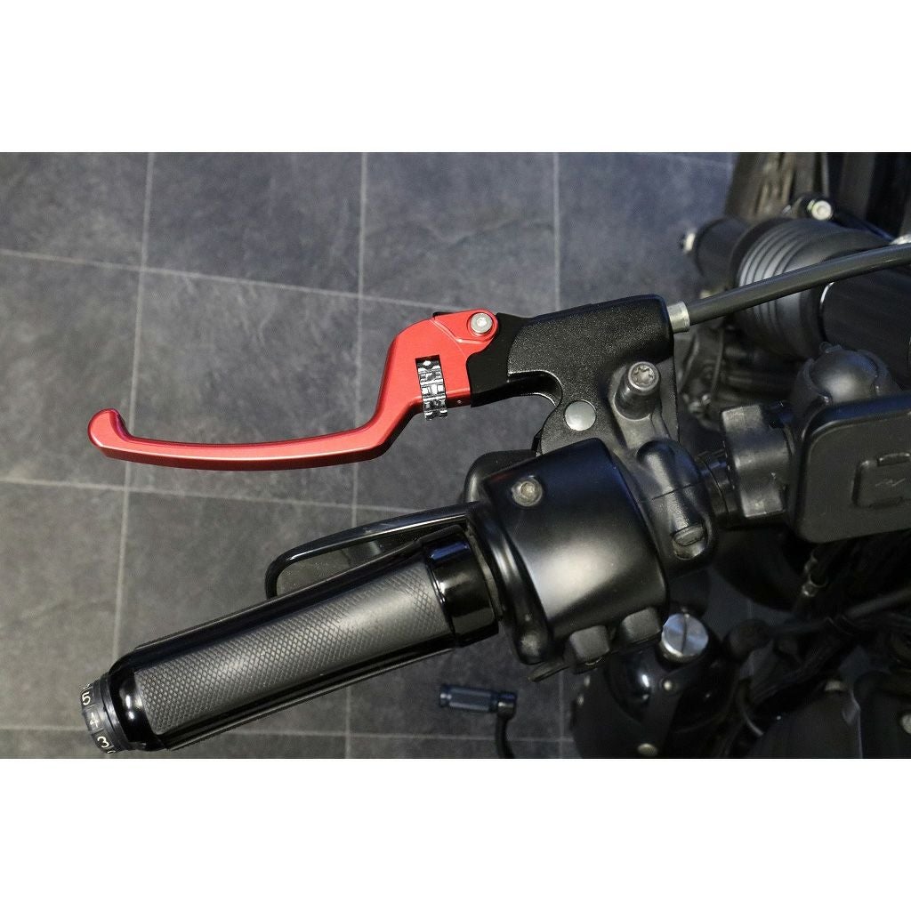 スポーツスター アジャスタブルレバーセット スタンダードタイプ (レッド/シルバー)2