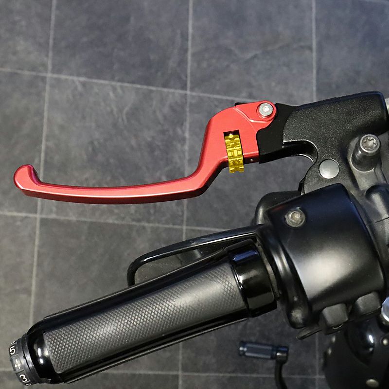 スポーツスター アジャスタブルレバーセット スタンダードタイプ (レッド/ゴールド)