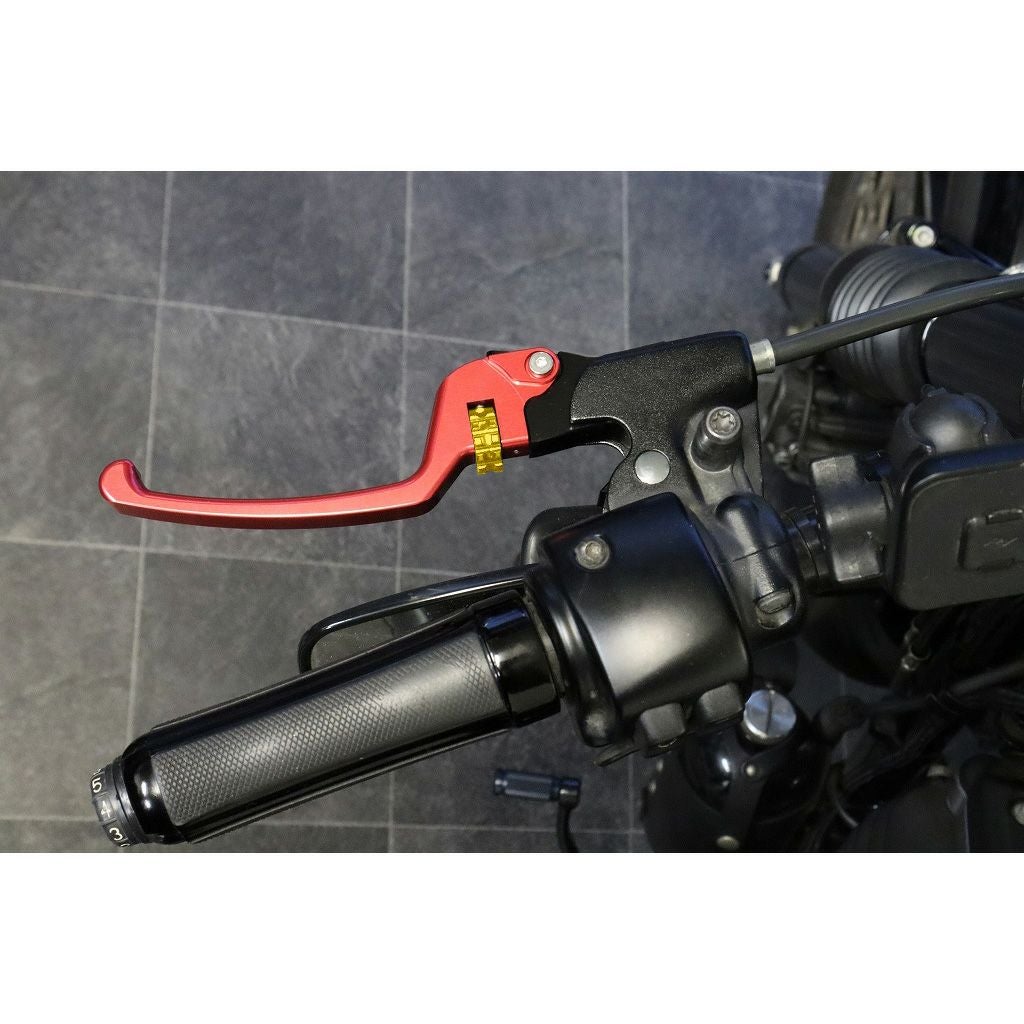 スポーツスター アジャスタブルレバーセット スタンダードタイプ (レッド/ゴールド)2