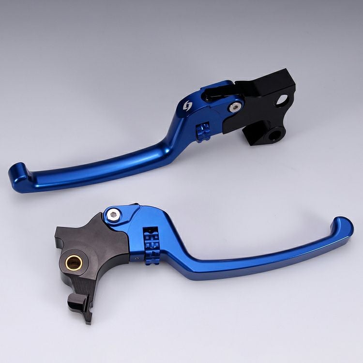 スポーツスター アジャスタブルレバーセット スタンダードタイプ (ブルー/ブルー)1