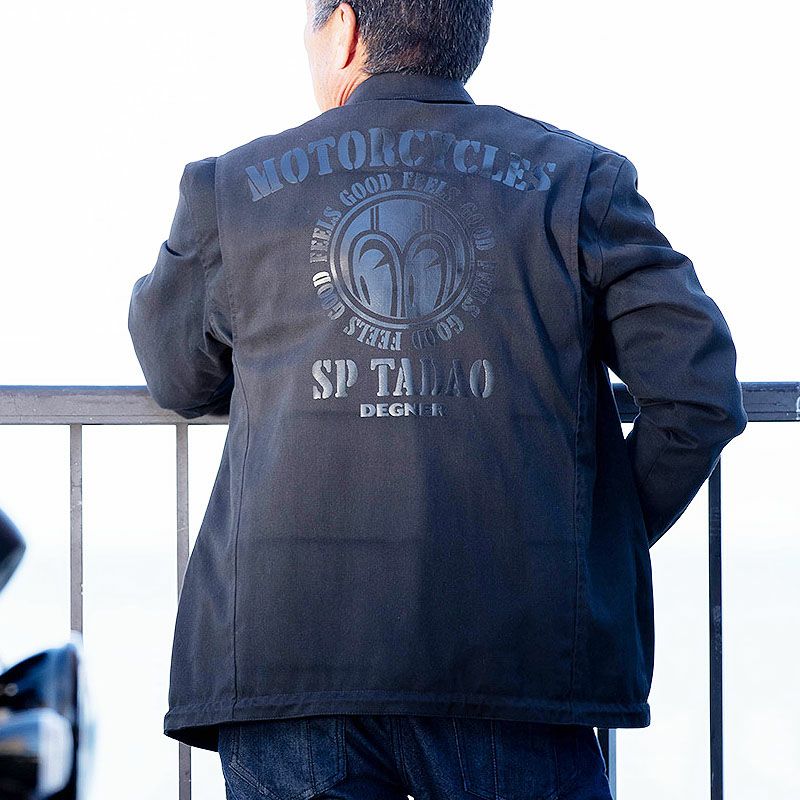 DEGNER デグナー SP忠男コラボ 防風ツイル コーチジャケット ブラック
