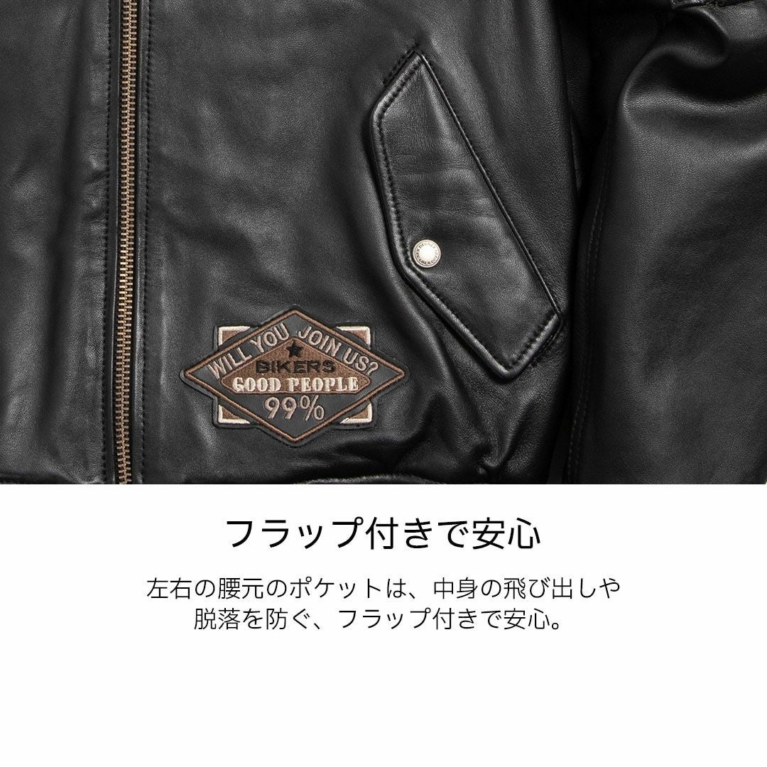 DEGNER デグナー ウインター レザー MA-1 ジャケット ブラック 7