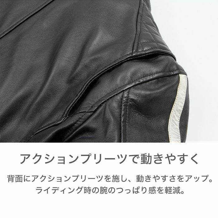 DEGNER デグナー ウインター レザー フード付き ジャケット ブラック 5