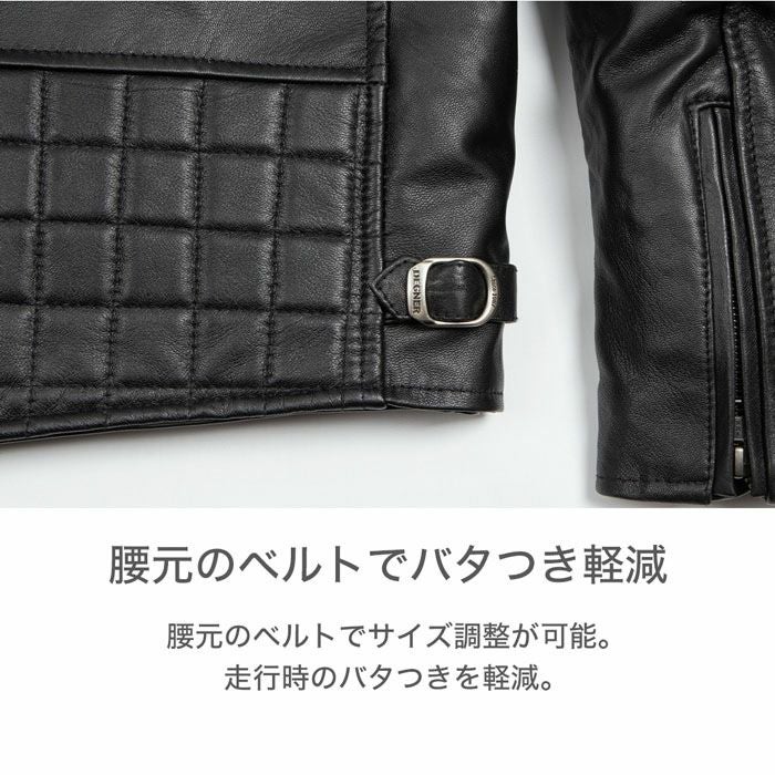 DEGNER デグナー ウインター レザー フード付き ジャケット ブラック 7