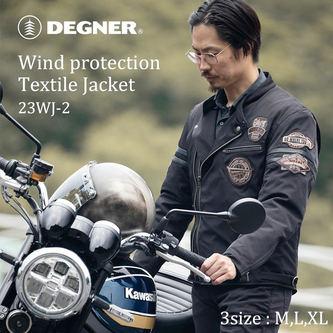 DEGNER デグナー ウインター 防風 テキスタイル ジャケット ブラック 8