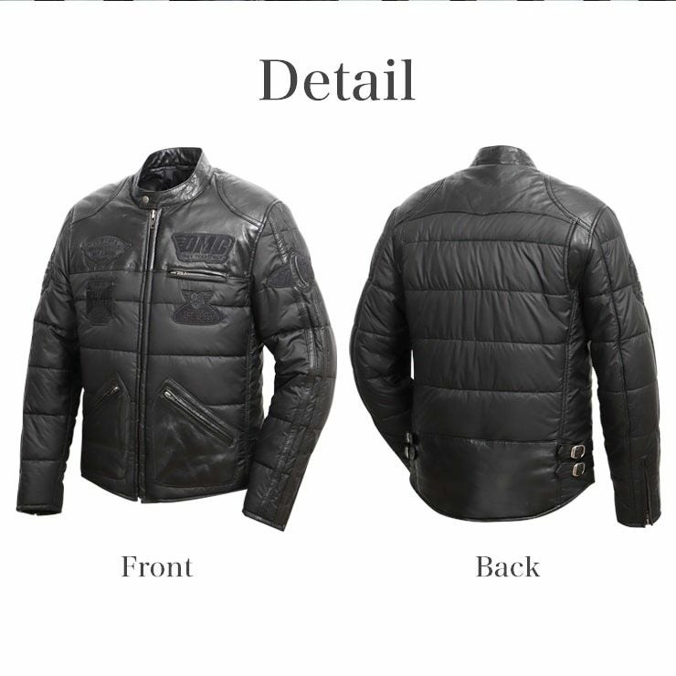 DEGNER デグナー ウインター レザー テキスタイル ジャケット ブラック 2