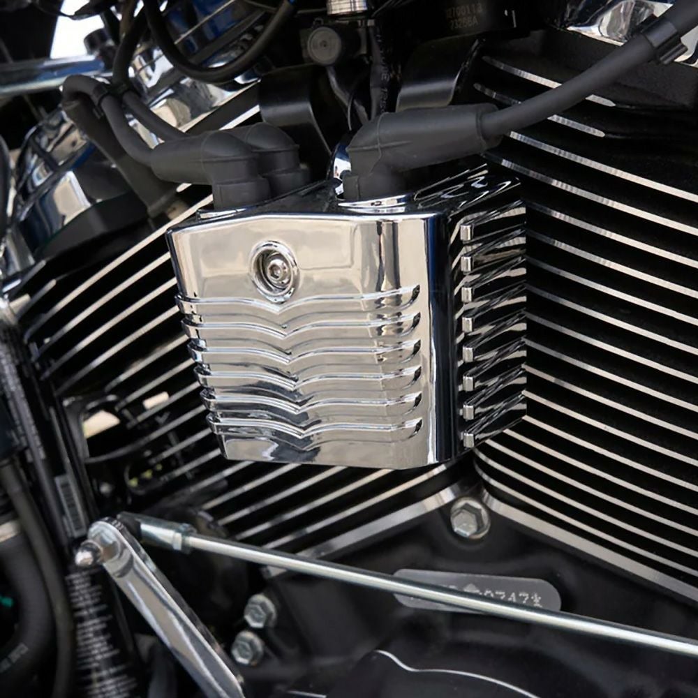 2024以降 ツーリング、2025以降 ソフテイル イグニッションコイルカバー (クローム)