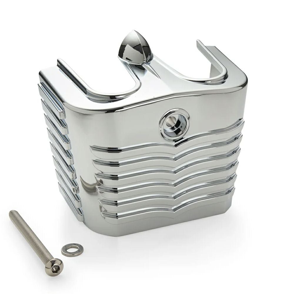 2024以降 ツーリング、2025以降 ソフテイル イグニッションコイルカバー (クローム)3