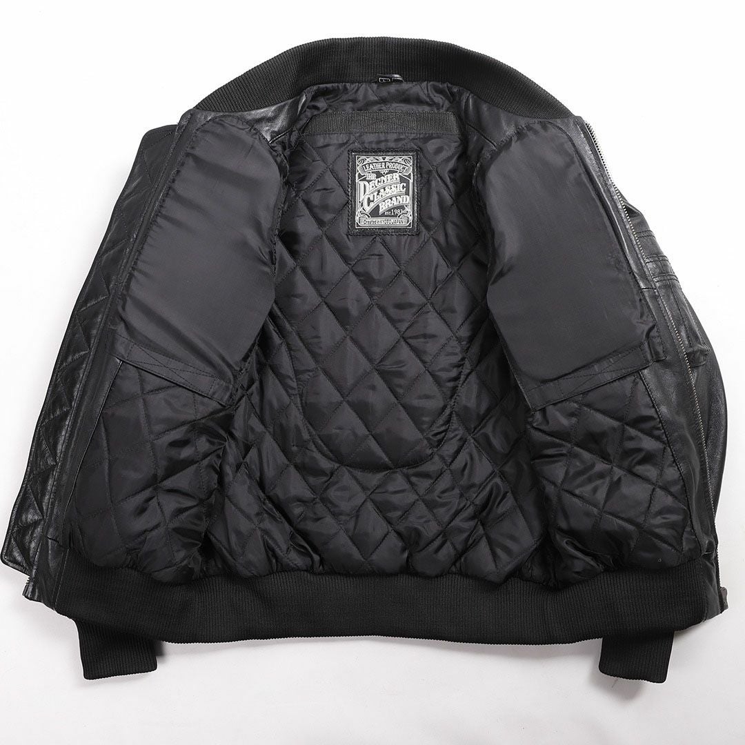 DEGNER デグナー ウインター レザー MA-1 ジャケット ブラック 6