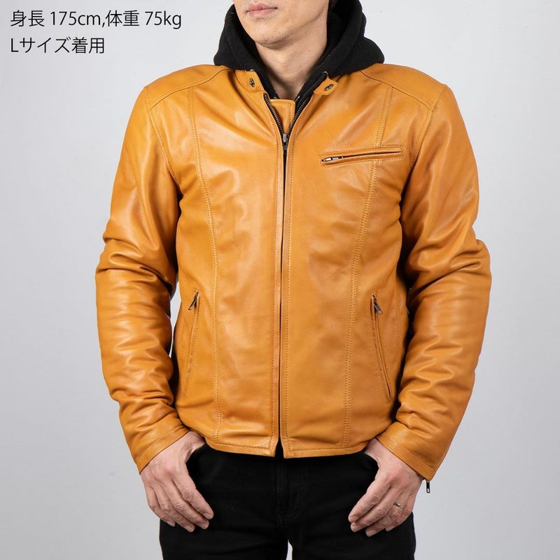 DEGNER デグナー ウインター レザーフーディー ジャケット キャメル