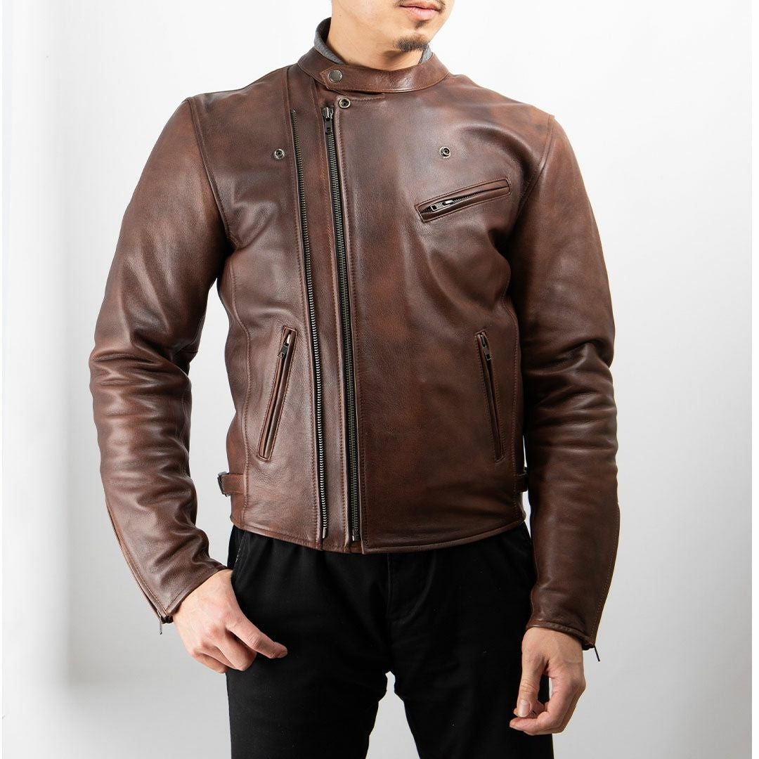 DEGNER デグナー ウインター レザー ダブルライダースジャケット ブラウン 2