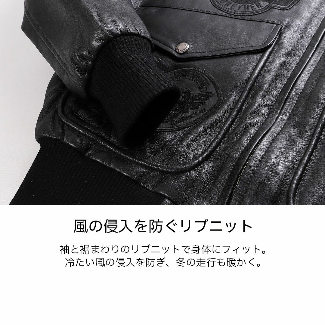 DEGNER デグナー ウインター ビンテージ フライトレザージャケット ブラックワッペン付き 9