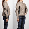 DEGNER デグナー レディース ウインター バイカラー レザージャケット ベージュ