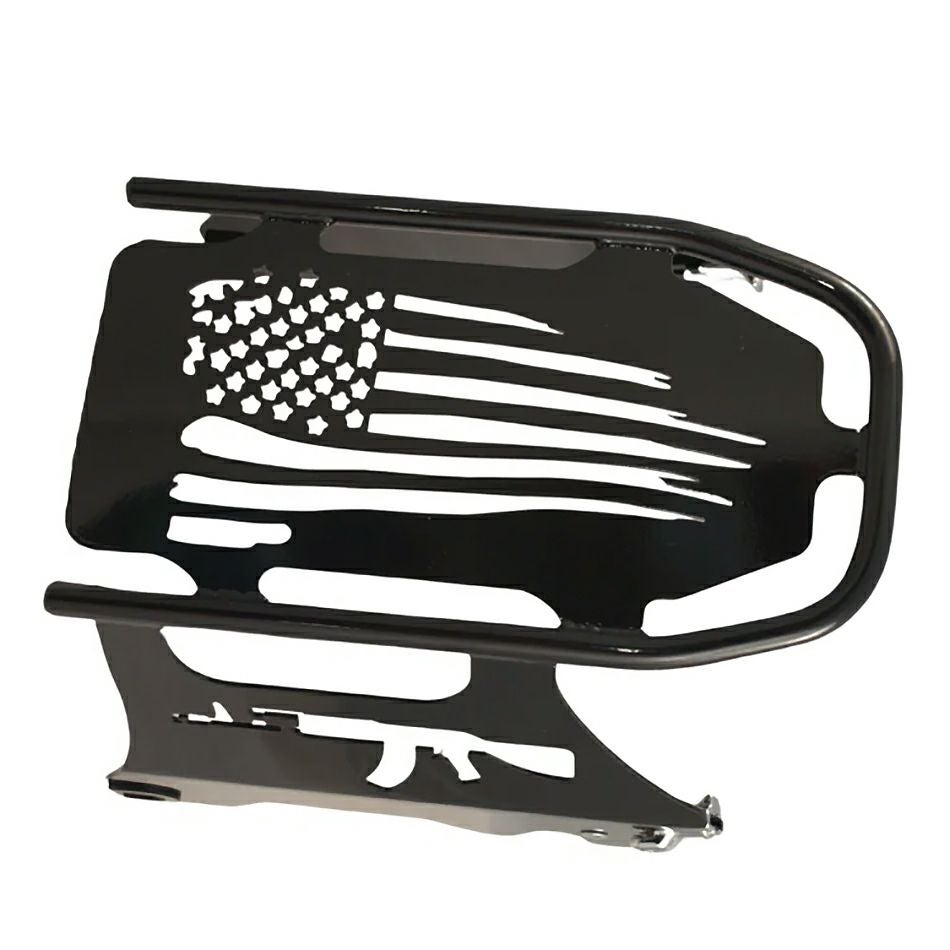 パトリオット・デタッチャブル ソロラゲッジラック (グロスブラック) M8 ストリートボブ、ヘリテイジクラシック4