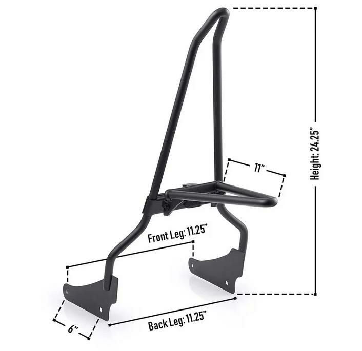 ナイトスター RH975/S Iron Born Blade 25インチ・ラゲージラック リジッドシーシーバー マットブラック Viking Bags　3