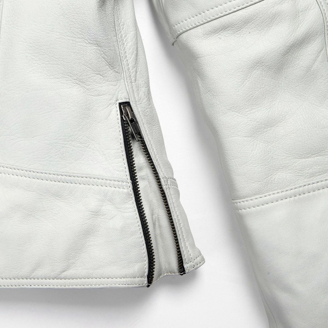 DEGNER デグナー レディース ウインター フード付き レザージャケット ホワイト 7