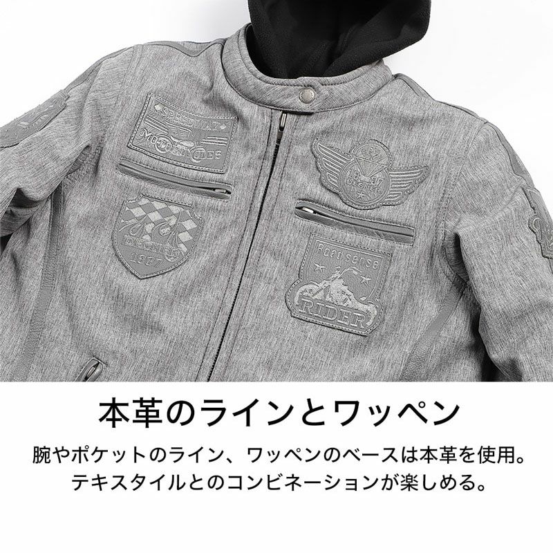 DEGNER デグナー レディース ウインター フード付き ソフトシェル ジャケット グレー 3