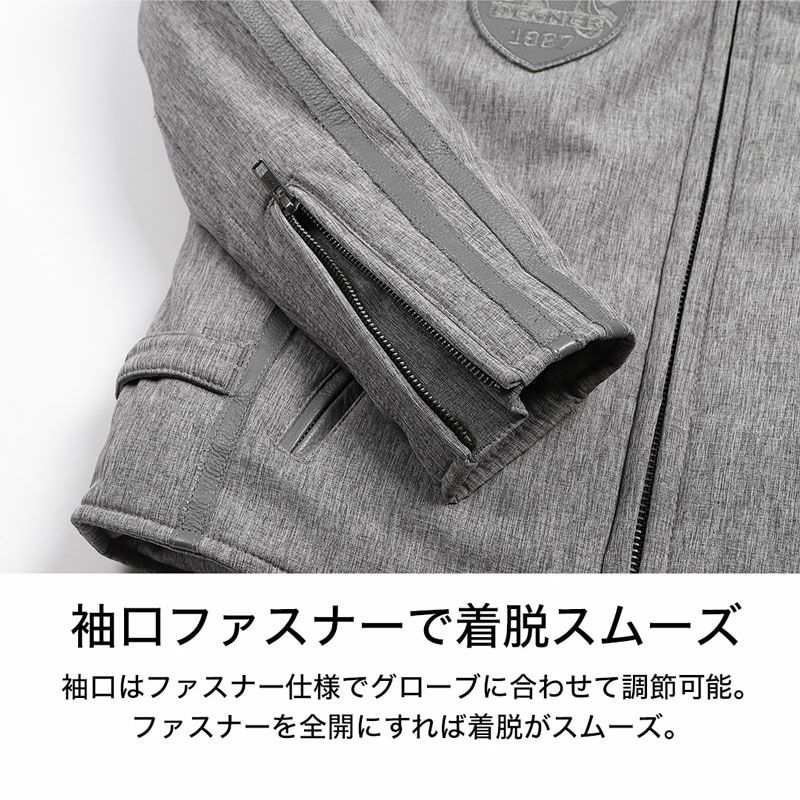 DEGNER デグナー レディース ウインター フード付き ソフトシェル ジャケット グレー 4