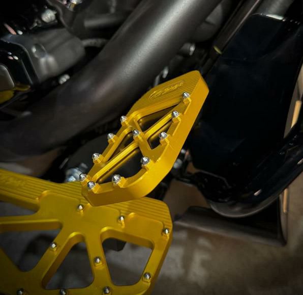 TC Bros バガー プロシリーズ MXブレーキペダル パッド ゴールド　2