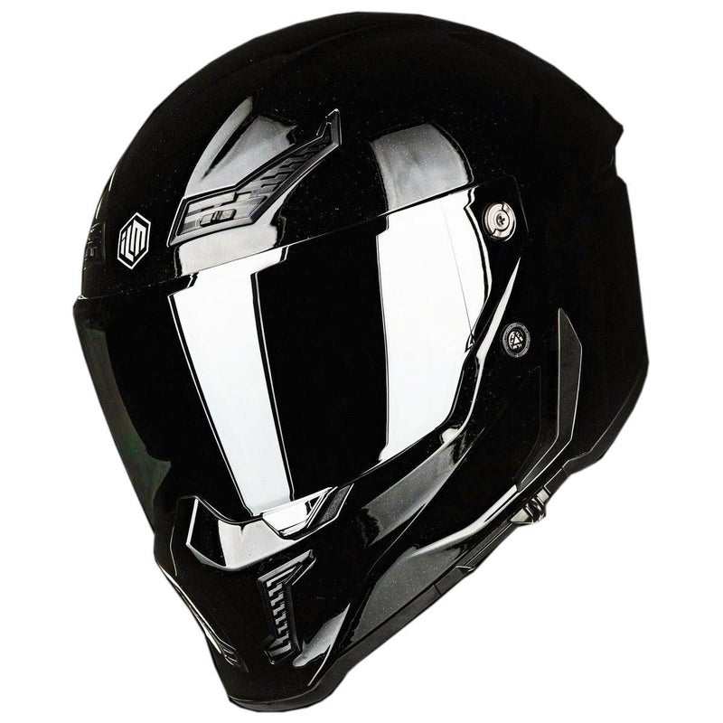 ILM MF509 フルフェイス ヘルメット レーシングモデル グロスブラック