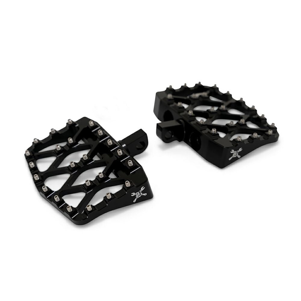FLO motorsports MXスタイル フットペグ ブラック |ハーレーパーツ専門