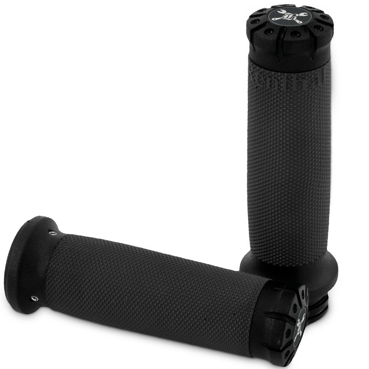 ホーク ハーレー ケーブルスロットル車用 ハンドグリップ (テクスチャーブラック) 