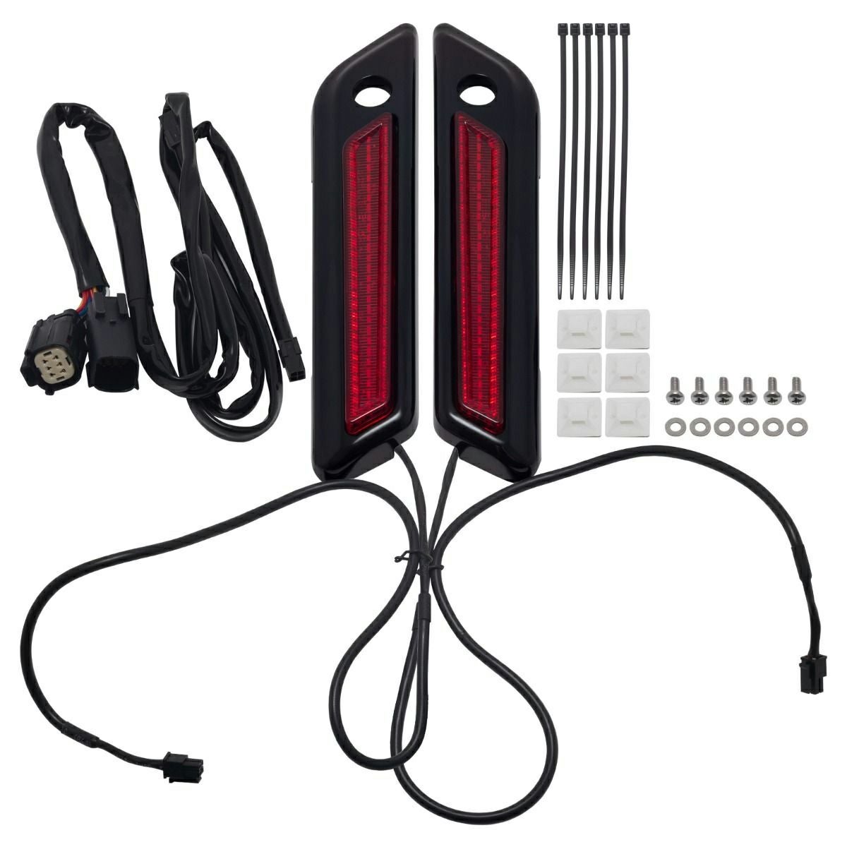 サドルバッグ・LEDラッチカバー (ブラック/レッド)7