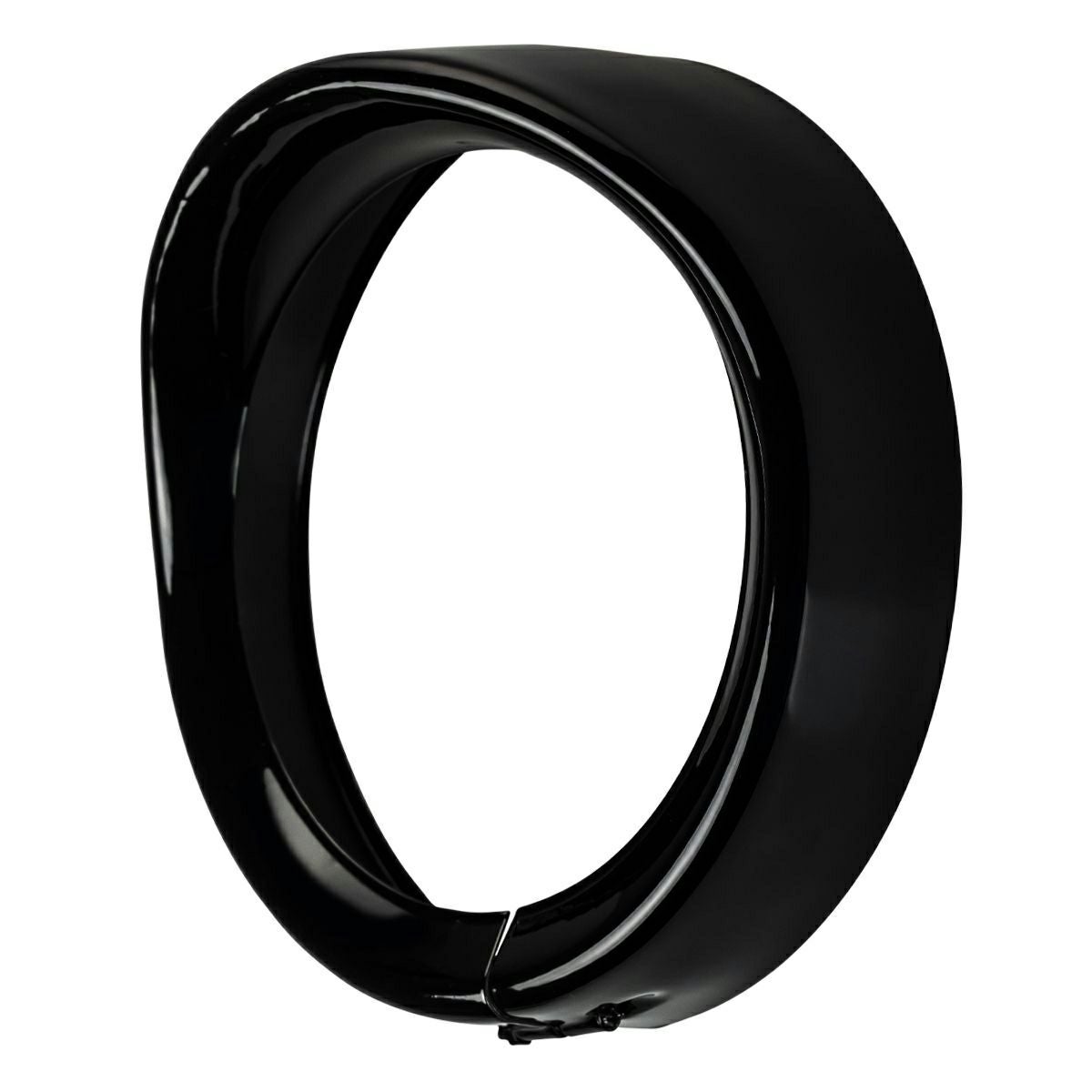 7インチヘッドライト用 バイザースタイルトリムリング (グロスブラック)