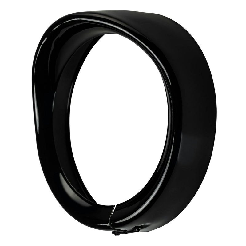 7インチヘッドライト用 バイザースタイルトリムリング (グロスブラック)