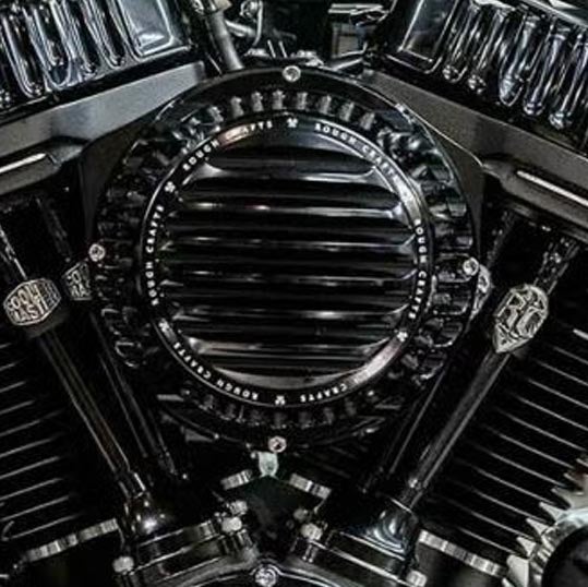 Rough Crafts フィンデザイン・エアクリーナー M8用 ブラック