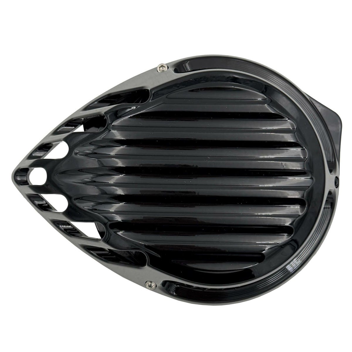 【セール】Rough Crafts フィンデザイン ティアドロップエアクリーナー スポーツスター用 グロスブラック