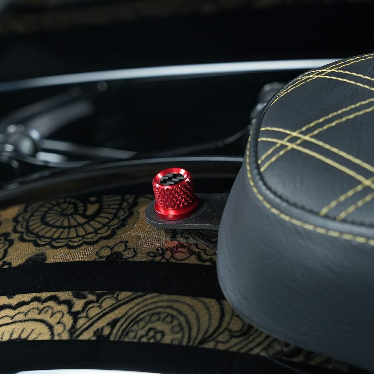 カーボンインサート・ハーレー用 シートスクリュー (レッド)3