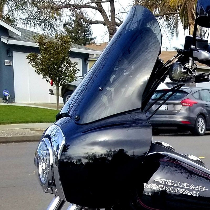 FXDXT Tスポーツ・ウィンドシールド14.5インチ カーブ付 (ダークグレー)